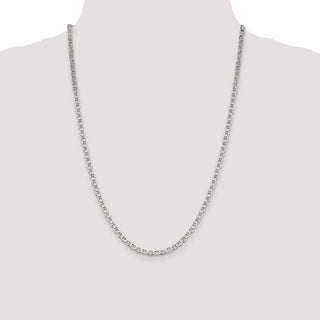 24" Sterling Silver 4mm Flat Anchor Chain Necklace