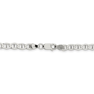 24" Sterling Silver 4.75mm Flat Anchor Chain Necklace