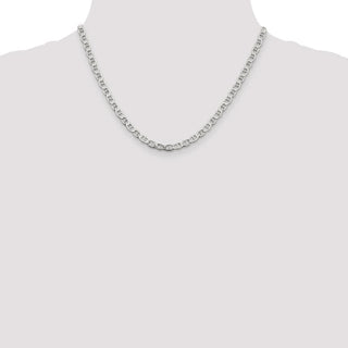 18" Sterling Silver 4.75mm Flat Anchor Chain Necklace