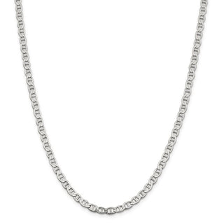 24" Sterling Silver 4.75mm Flat Anchor Chain Necklace