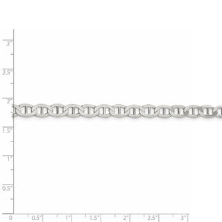 22" Sterling Silver 5.7mm Flat Anchor Chain Necklace