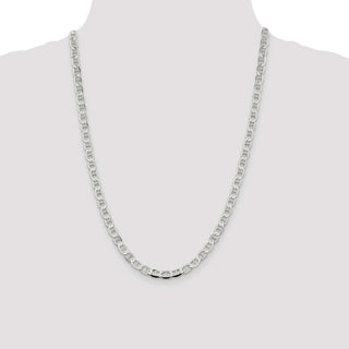 24" Sterling Silver 5.7mm Flat Anchor Chain Necklace