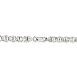 26" Sterling Silver 7.1mm Flat Anchor Chain Necklace