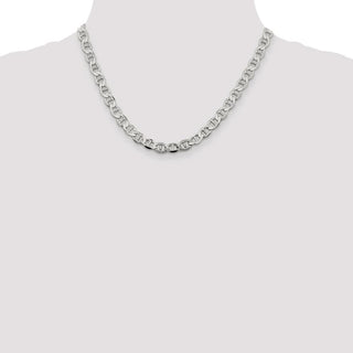 18" Sterling Silver 7.1mm Flat Anchor Chain Necklace