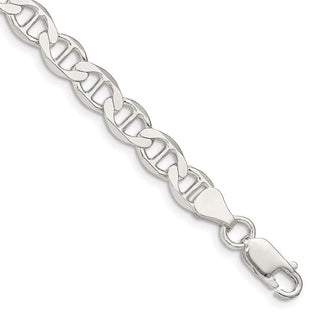 8" Sterling Silver 7.1mm Flat Anchor Chain Bracelet