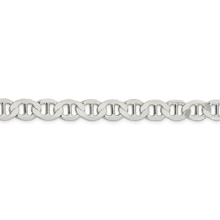 24" Sterling Silver 8.9mm Flat Anchor Chain Necklace