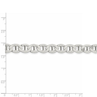 26" Sterling Silver 8.9mm Flat Anchor Chain Necklace