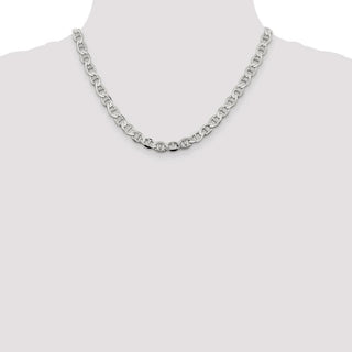 18" Sterling Silver 8.9mm Flat Anchor Chain Necklace
