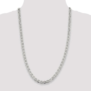 26" Sterling Silver 8.9mm Flat Anchor Chain Necklace