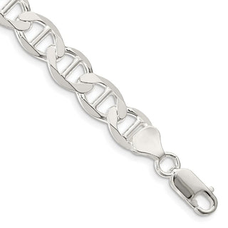 9" Sterling Silver 8.9mm Flat Anchor Chain Bracelet