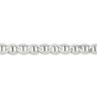 22" Sterling Silver 9.95mm Flat Anchor Chain Necklace