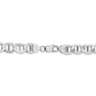 20" Sterling Silver 9.95mm Flat Anchor Chain Necklace