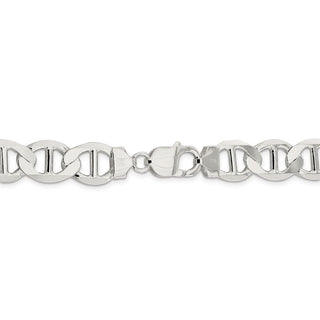 20" Sterling Silver 12.3mm Flat Anchor Chain Necklace