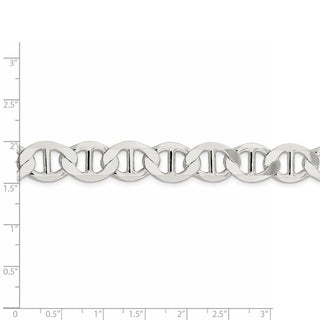 24" Sterling Silver 12.3mm Flat Anchor Chain Necklace