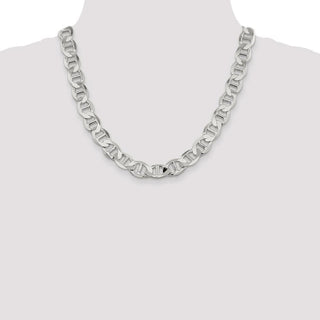 20" Sterling Silver 12.3mm Flat Anchor Chain Necklace