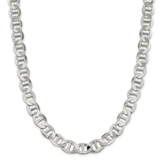 22" Sterling Silver 12.3mm Flat Anchor Chain Necklace