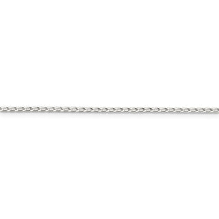 10" Sterling Silver 1.5mm Open Elongated Link Chain Anklet