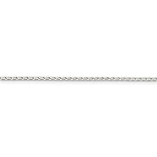 16" Sterling Silver 1.5mm Open Elongated Link Chain Necklace