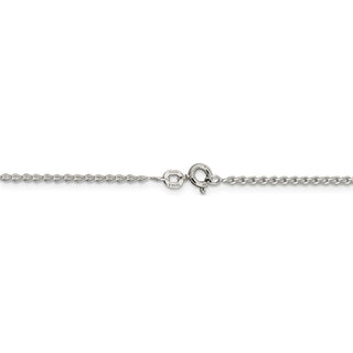 10" Sterling Silver 1.5mm Open Elongated Link Chain Anklet