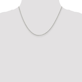 18" Sterling Silver 1.5mm Open Elongated Link Chain Necklace
