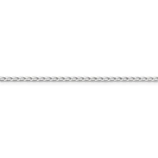 7" Sterling Silver 2mm Open Elongated Link Chain Bracelet