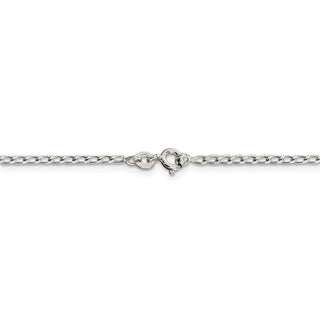 24" Sterling Silver 2mm Open Elongated Link Chain Necklace