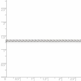 7" Sterling Silver 2mm Open Elongated Link Chain Bracelet