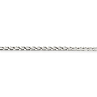 24" Sterling Silver 2.8mm Open Elongated Link Chain Necklace