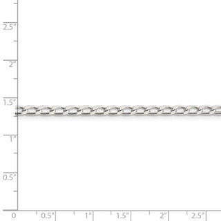 24" Sterling Silver 3.2mm Open Elongated Link Chain Necklace