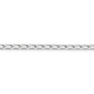 24" Sterling Silver 4.3mm Open Elongated Link Chain Necklace