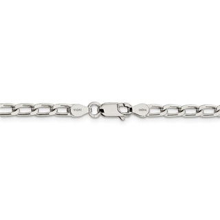 24" Sterling Silver 4.3mm Open Elongated Link Chain Necklace