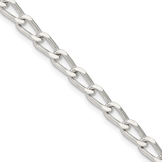 22" Sterling Silver 4.3mm Open Elongated Link Chain Necklace