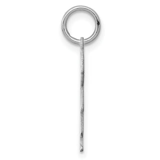 Sterling Silver Diamond-Cut Boy Polished Front/Satin Back Disc Charm