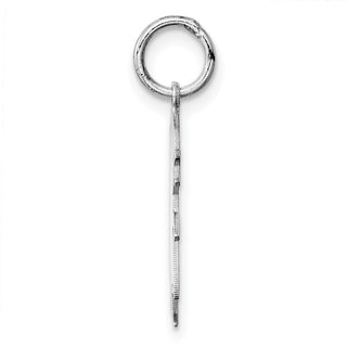 Sterling Silver Diamond-Cut Girl Polished Front/Satin Back Disc Charm