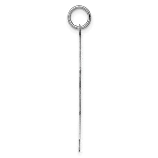 Sterling Silver Rhodium-plated Boy/Boy Polished Front/Satin Back Disc Charm