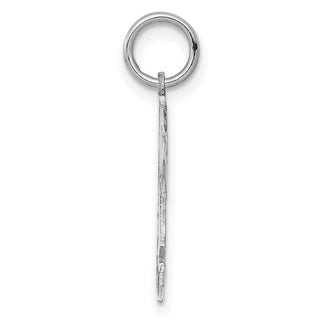 Sterling Silver Rhodium-plated Boy/Girl Satin Back Disc Charm QM343/18