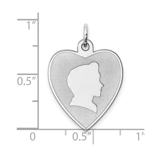 Sterling Silver Rhodium-plated Boy Disc Charm QM344/18