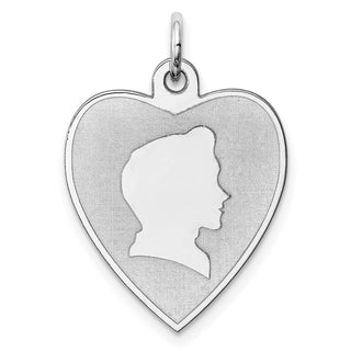 Sterling Silver Rhodium-plated Boy Disc Charm QM344/18