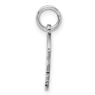 Sterling Silver Rhodium-Plate Girl Polished Front/Satin Back Disc Charm QM346/18
