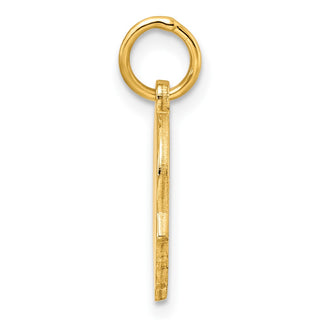 Gold-Plated Sterling Silver Engravable Boy Polished Disc Charm QM347G/35