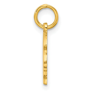Gold-Plated Sterling Silver Engravable Girl Polished Disc Charm QM349G/27