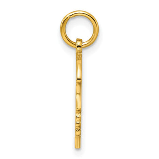 Gold-Plated Sterling Silver Engravable Girl Polished Disc Charm QM353G/35