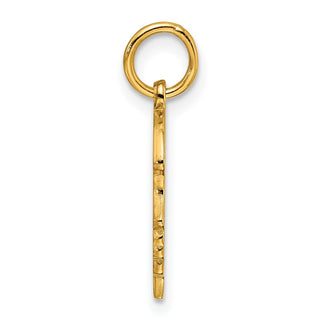 Gold-Plated Sterling Silver Engravable Girl Polished Disc Charm QM355G/27