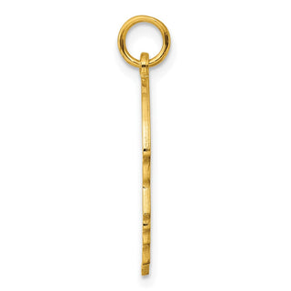 Gold-Plated Sterling Silver Engravable Boy Polished Disc Charm QM358G/35