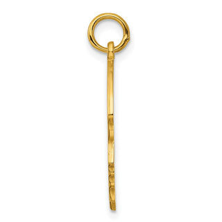 Gold-Plated Sterling Silver Engravable Boy Polished Disc Charm QM360G/50