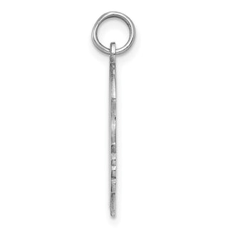 Sterling Engravable Girl Polished Front/Satin Back Disc Charm QM361/35