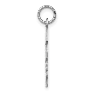 Sterling Silver Rhodium-Plate Girl Polished Front/Satin Back Disc Charm QM362/18