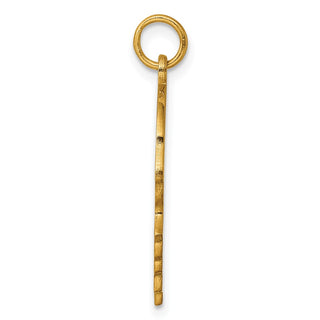 Gold-Plated Sterling Silver Engravable Boy Polished Disc Charm QM364G/35