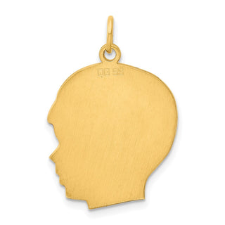 Gold-Plated Sterling Silver Engravable Boy Polished Disc Charm QM364G/35