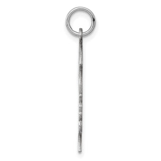 Sterling Silver Rhodium-Plate Girl Polished Front/Satin Back Disc Charm QM365/18